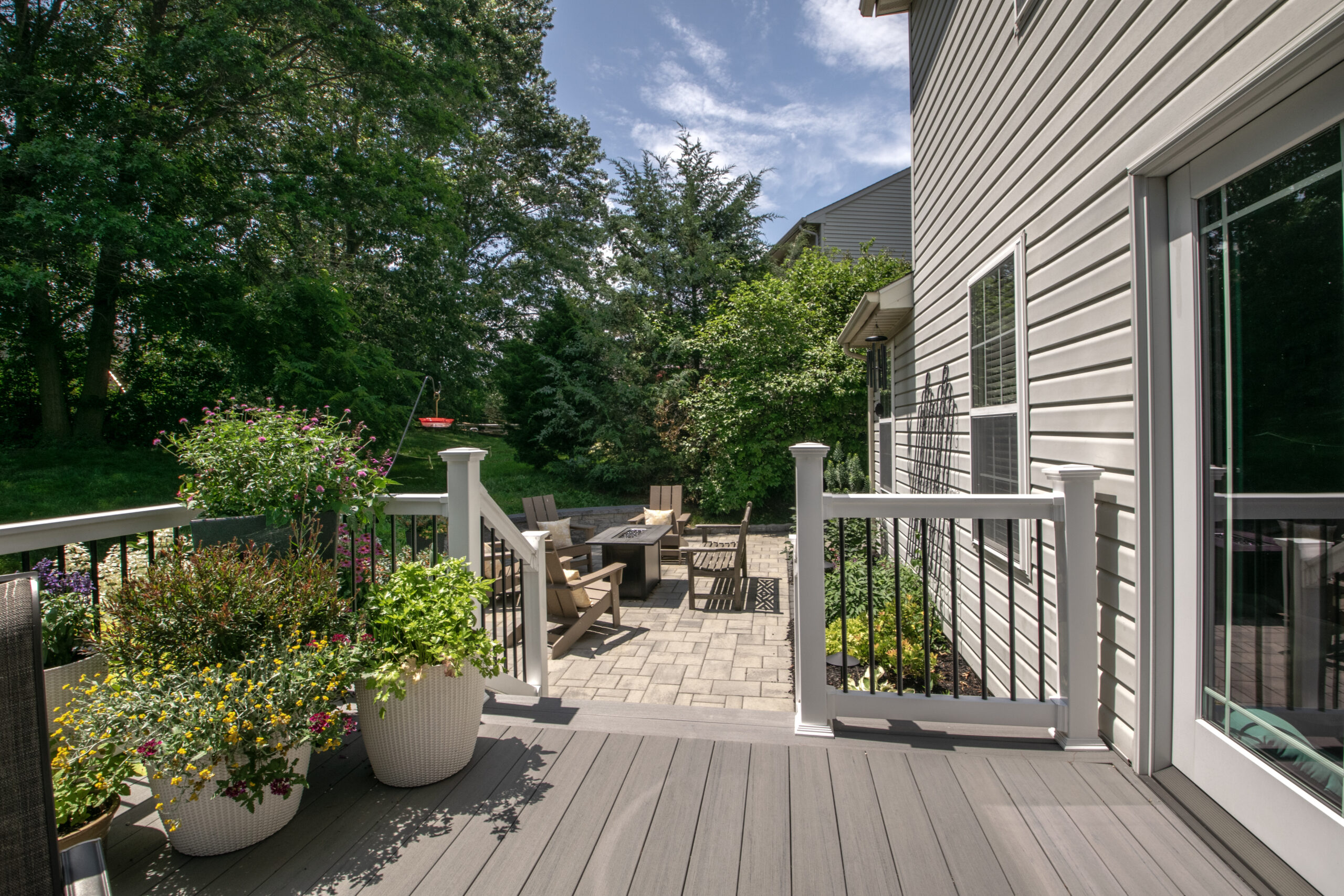 Deck on back of house