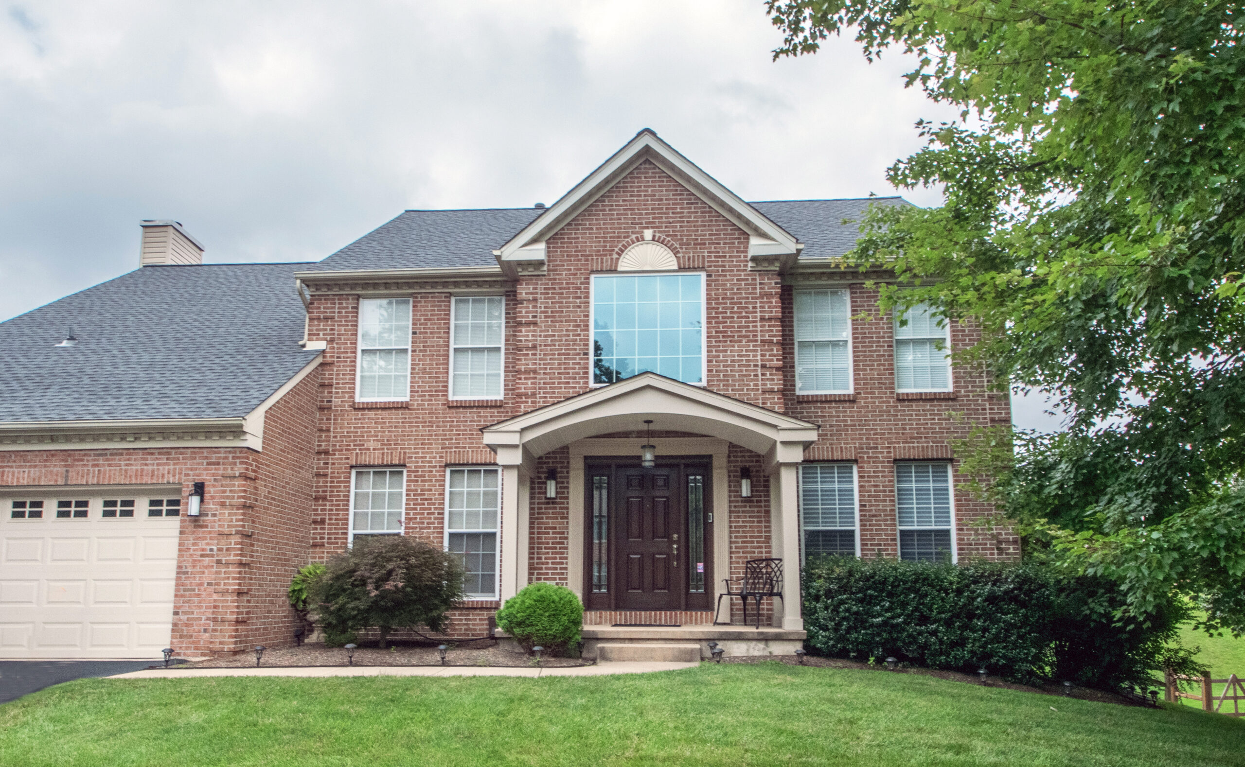 Portico in front of house