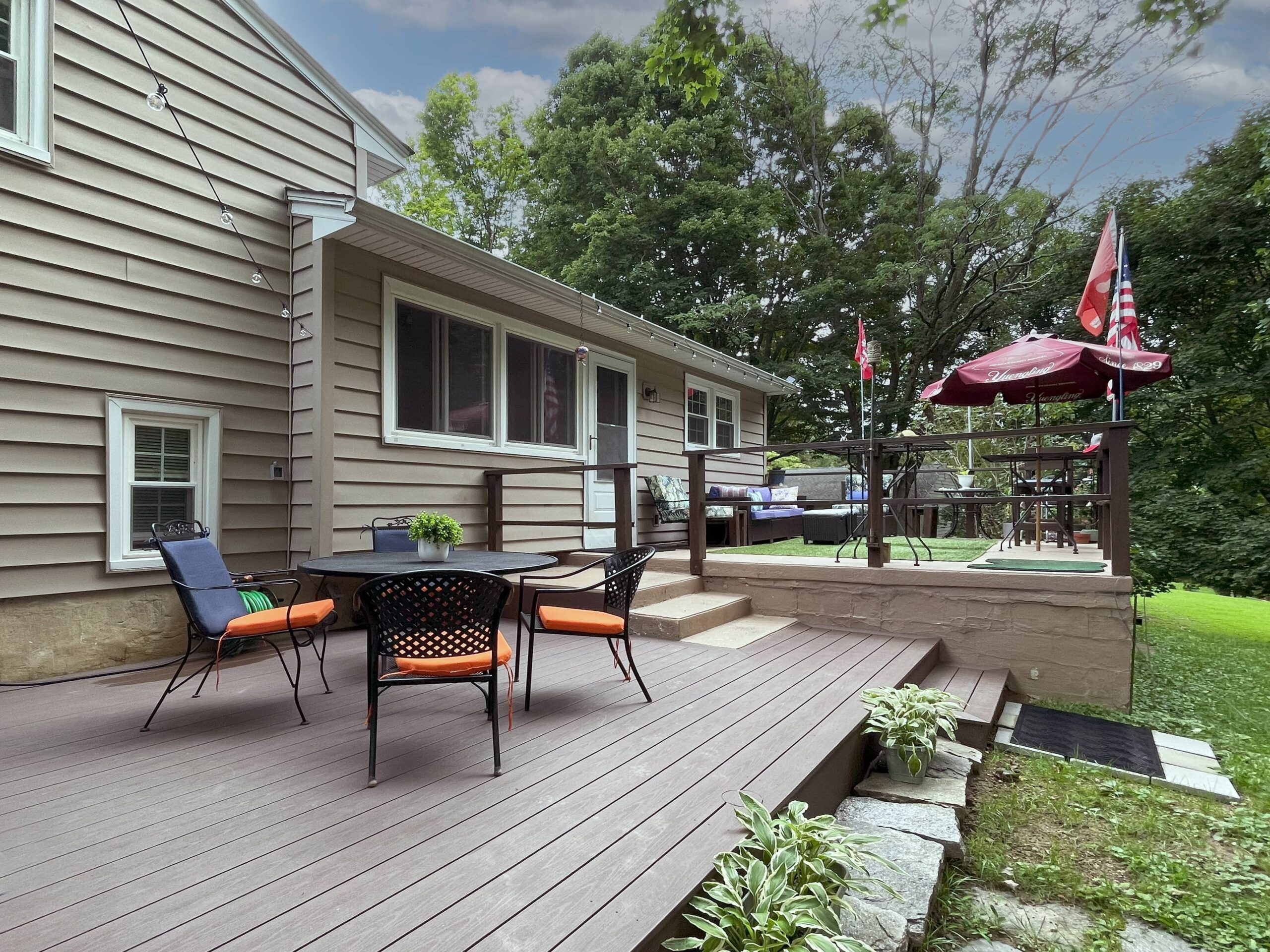 Deck in back of house