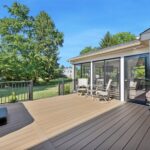 Sunroom with deck